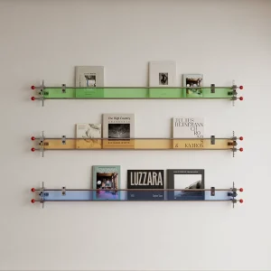 Acrylic Light Shaft Magazine Rack Background Wall Decoration Wall Mounted Display Shelf Book and Newspaper Rack