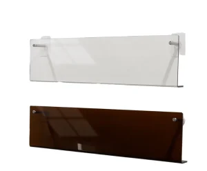 Acrylic Wall Mounted Book Shelf, Clear Amber Magazine Display Rack for Home and Office