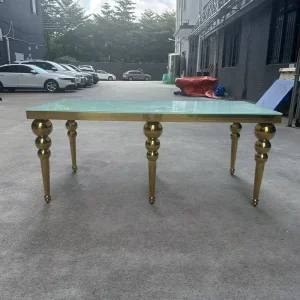 Activities Parties Wedding Banquets Hotels Stainless Steel Rectangular Gourd Footed Dining Tables