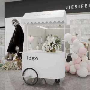 Activity Promotion Iron Mobile Store Trolley Milk Tea Snacks Stall Hotel Shopping Mall Exhibition Desk