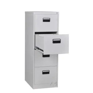 Adjustable 4 Drawer Office File Cabinet Steel Vertical Filing Cabinet Lockable Fireproof FC File Cabinet Office Furniture