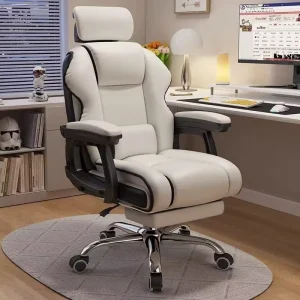 Adjustable Armrest PU Leather Executive Lift Swivel Office Chair with Reclining Feature