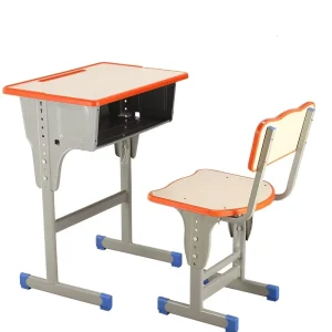 Adjustable Desk and Chair Set for Kids Ideal for Home Study Primary School Tutoring Training Classes and School Writing Use