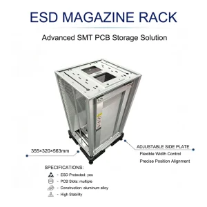 Adjustable ESD SMT Magazine Rack for PCB Board Loading Unloading System