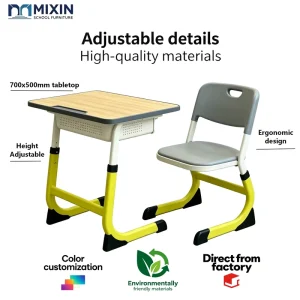 Adjustable Ergonomic Modern Classroom Desk Chair Set Classroom Desk and Chair School Furniture Student Desk and Chair