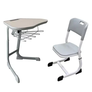 Adjustable Height Desk Chair Set for Students Classroom School for College Classroom School Use