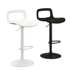Adjustable Height Modern Minimalist Bar Stool Backrest Rotatable Seat Armrests Metal Frame Commercial Bar Furniture China Origin