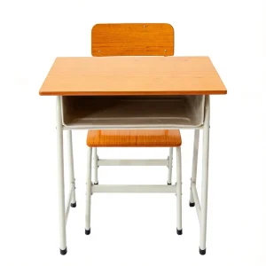 Adjustable Height Simple Modern Study Table for Students with Book Drawer Head Hook Chrome Frame Eco-friendly School Furniture