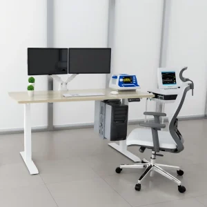 Adjustable Height Standing Desk Melamine Wood Office Computer Desk Home Workspace Table