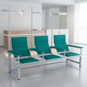 Adjustable IV Pole Backrest Infusion Chair High End Medical Hospital Chair 3/5 Seats PU Leather Modern Design