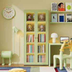 Adjustable Layer Steel Bookshelf for Children’s Metal Unit Meets Growth Needs
