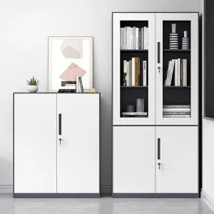 Adjustable Lockable Foldable Space Metal Filing Cabinet for Hospital Use 4 Drawers with Modern Design Panel Wood Style