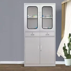 Adjustable Lockable Stainless Steel Medical Cabinet Secure School Hospital Storage Solution 3 Drawers Contemporary