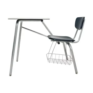 Adjustable Modern Classroom Desk Chair One piece Set Storage Drawer Stackable Design Stainless Steel Middle School Furniture