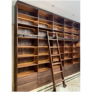 Adjustable Modern Solid Wood Wardrobe Bookshelf Durable Home Office Furniture for Bedroom Apartment Dining Library Settings
