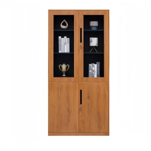 Adjustable Office Furniture Modern Steel File Cabinet Glass Doors for Home School Workshop Warehouse Storage Hospital Wooden
