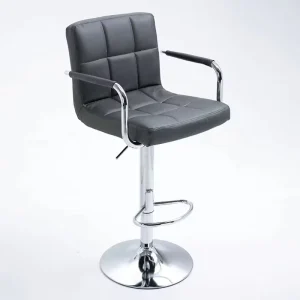 Adjustable Salon Barber Chair Swivel Counter High Chair bar Stool Metal Furniture for Home or Hotel Leisure Style