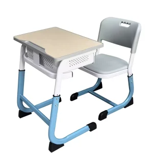 Adjustable School Desk and Chair Set with Ergonomic Lift Design for Classroom Furniture and Student Study Use