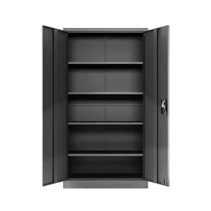 Adjustable Shelf Metal File Cabinet with Wheels for Home Office Use Easy Movement