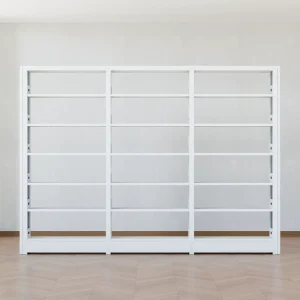 Adjustable Shelves Library Magazine Racks White Library Book Case Display Rack Kids Book Shelf Storage for Office