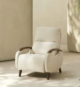 Adjustable Single Armchair Reclining Lounge Chair Suitable for Lying Down or Sleeping Fabric Lounge Chair for the Living Room