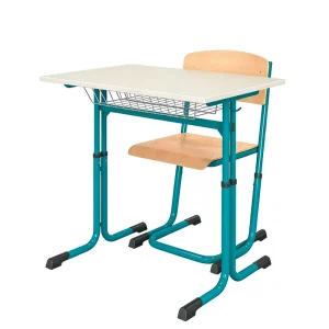 Adjustable Student Desk and Chair Set Ergonomic College Reading Table Chair for School Use