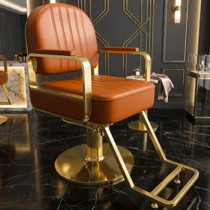 Adjustable Swivel Barber Chair with 360 Degree Rotation and Comfortable Seat Cushion for Barbershop