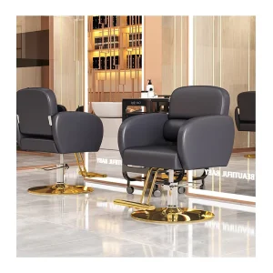 Adjustable Swivel Modern Green Color Stainless Steel Haircut Salon Chair