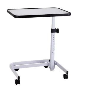 Adjustable Tilt Hospital Medical Dining Table with Wheels for Multi-position Eating on the Bed