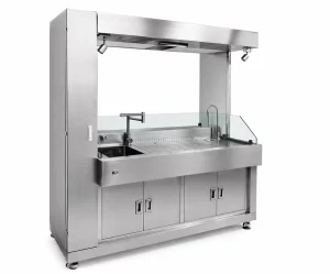 Adjustable Work Bench Table Island Bench Steel Material Acid Resistant Chemistry Lab Table