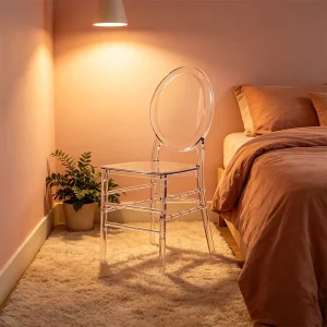 Aesthetic Transparent Acrylic Chair for Outdoor Picnic Engagement Party Garden Event Furnishing