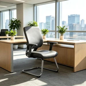 Affordable Modern Home Office Furniture PU Leather Breathing Arch Chair Conference Reception Visitor Chairs Without Casters