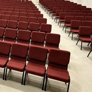 Affordable Stackable Metal Interlocking Padded Church Chairs For Indoor Outdoor Meeting Auditorium Use