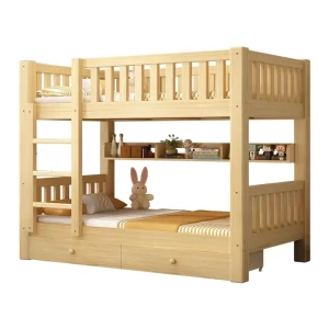 Affordable Staff Dormitory Solid Wood Bunk Beds High and Low Cribs