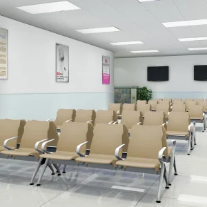 Airport Waiting Room Chairs Hospital Reception Area 3 Seater Public Bench PU Seating