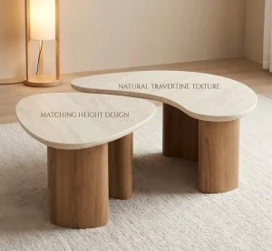 Alien Natural Cave Stone Tea Table Large House Living Room Table Creative Solid Wood Tea Table Household