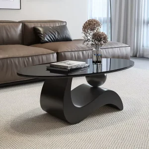Alien style Slab Coffee Table Light Luxury High end Artistic Creative Modern Minimalist Stone Slab Metal Frame Home Furniture