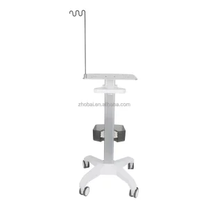 All One VESA Modern Hospital Trolley Height Adjustable Mobile Medical Laptop Cart Cable Winder Storage Arm Dental School