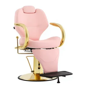 All Purpose Hydraulic Recline Salon Chair Beauty Spa Vintage Barber Chair Sliver Leather Heavy Duty Chair