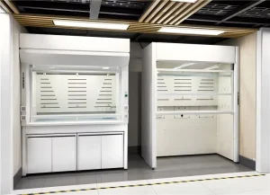 All Steel Lab Ducted Fume Hood With Cabinets for Chemical Lab Fume Cupboard for Laboratory