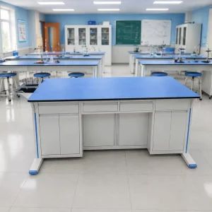 All Steel Physics Lab Workbench Epoxy Top Student Experiment Table School Physics Laboratory Furniture