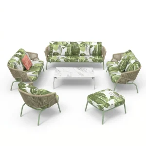 All Weather Comfortable Outdoor Aluminum Sofa Set for Hotel Use Durable Garden & Terrace Patio Furniture