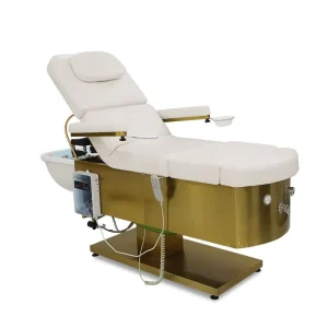 All in One Professional Luxurious Modern Stainless Steel Electric Adjustable Height Massage Beauty Bed PU Leather Automatic