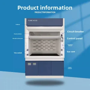 All steel Laboratory Fume Hood Cupboard Exhaust Cabinet PP Acid Alkali Resistant Stainless Steel KD Model KDF TFG120 LD