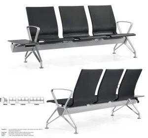 Aluminium Airport Chair Waiting Room 4-seater Chairs Hospital Bench Bank Lobby Seating