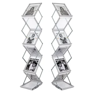 Aluminium Foldable Magazine Rack for Trade Show