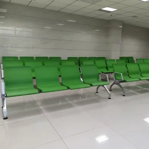 Aluminum Airport Waiting Bench 3 Seat Chairs Modern Design PU Leather Seat Hospital Mall Outdoor Use