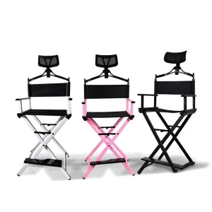Aluminum Alloy Foldable Barber Salon Chair with Backrest Simple Modern Design Casual Portable Outdoor Use