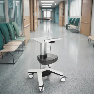 Aluminum Alloy Hospital Emergency Trolley Defibrillator Shelf Durable Lightweight Medical Crash Cart for Clinic Use