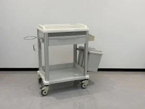 Aluminum Alloy Medical Trolley 1 Drawer Nursing Cart for Medicine Treatment in Clinics and ICU